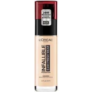 L'Oreal Paris Infallible 24 Hour Fresh Wear Foundation, Lightweight, Pearl
