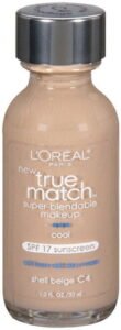 L'Oreal Paris Makeup True Match Super-Blendable Liquid Foundation, Shell Beige C4, 1 Fl Oz,1 Count