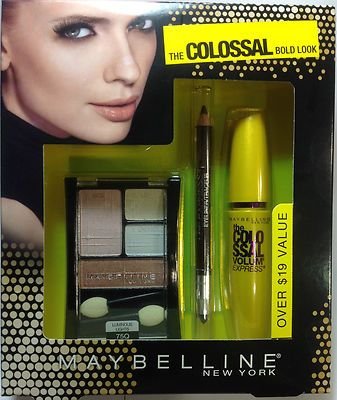 Maybelline The Colossal Bold Look The Colossal Mascara + Eyeliner +Eyeshadow SET