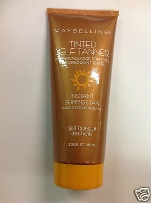 Maybelline Tinted Self Tanner Instant Summer Tan LIGHT TO MEDIUM 3.38 FL.OZ.