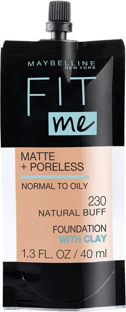 Maybelline New York Fit Me Matte + Poreless Liquid Foundation Pouch Format (1.3 oz)