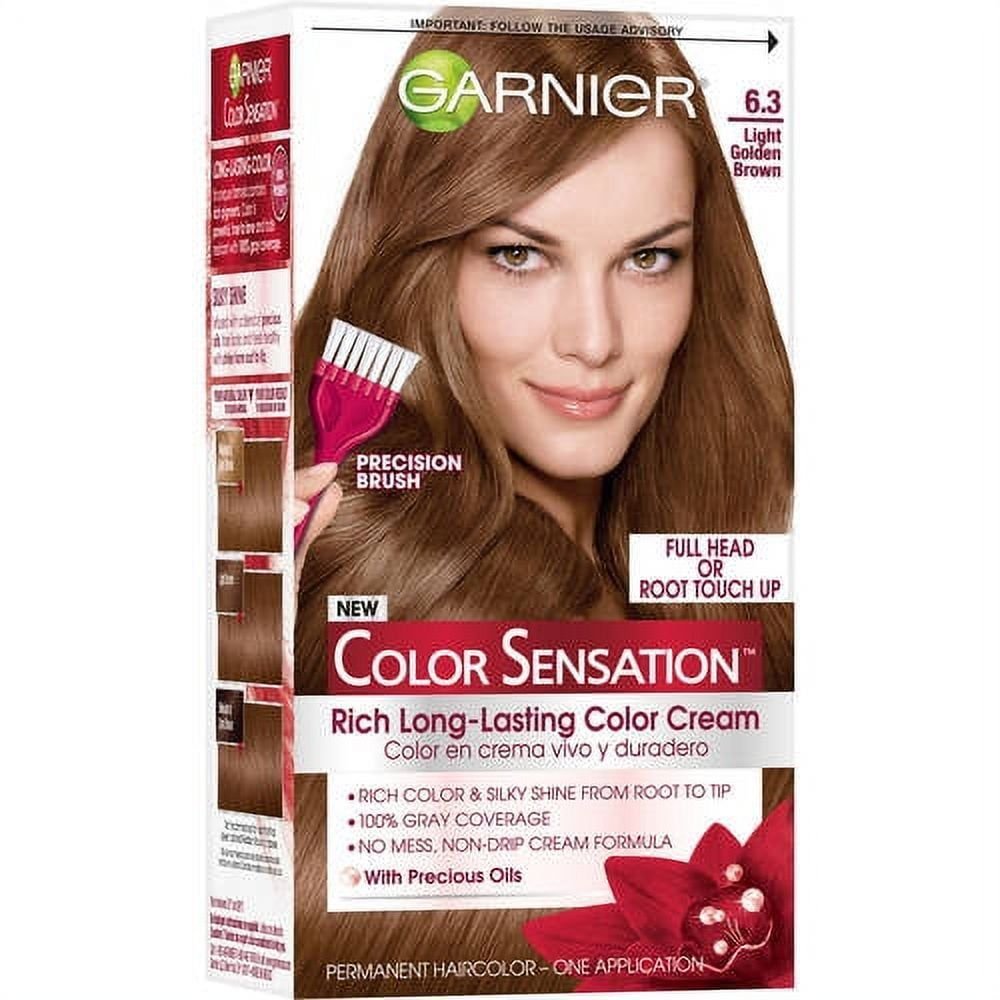 Garnier Color Sensation Hair Color Cream, 6.3 Light Golden Brown