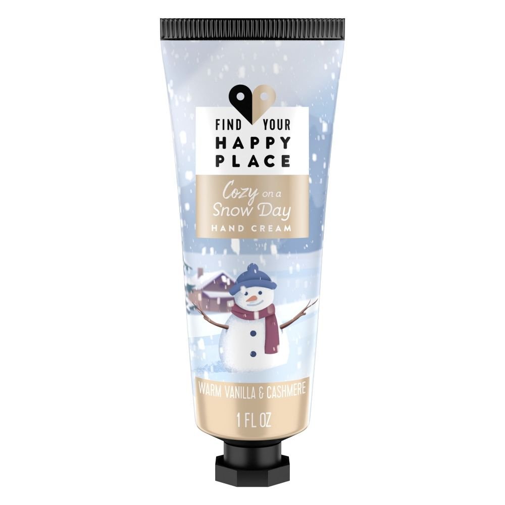 Find Your Happy Place Moisturizing Hand Cream for Dry Skin Cozy on a Snow Day Warm Vanilla & Cashmere Musk 1 fl oz