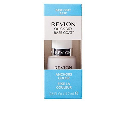 Revlon Base Coat Nail Polish, Quick Dry Nail Polish, Chip Resistant & Longwear Formula, High Shine Finish, Quick Dry Base Coat, Clear, 0.5 Fl Oz
