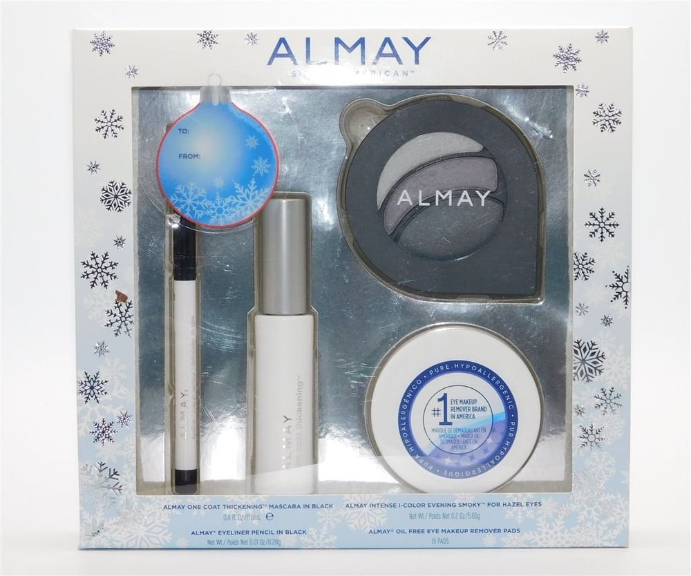 Almay Hazel Eyes Gift Set: One coat thickening Mascara in black, I-Color Evening, Eyeliner Pencil in Black & Makeup Remover Pads
