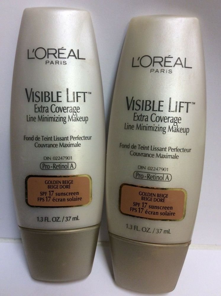 L'Oreal Visible Lift Extra Coverage Foundation GOLDEN BEIGE NEW.