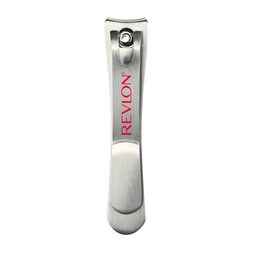 Revlon Catch-All Nail Clipper with Catcher, Stainless Steel Non-Corrosive Curved Blade Fingernail Toenail Cutter